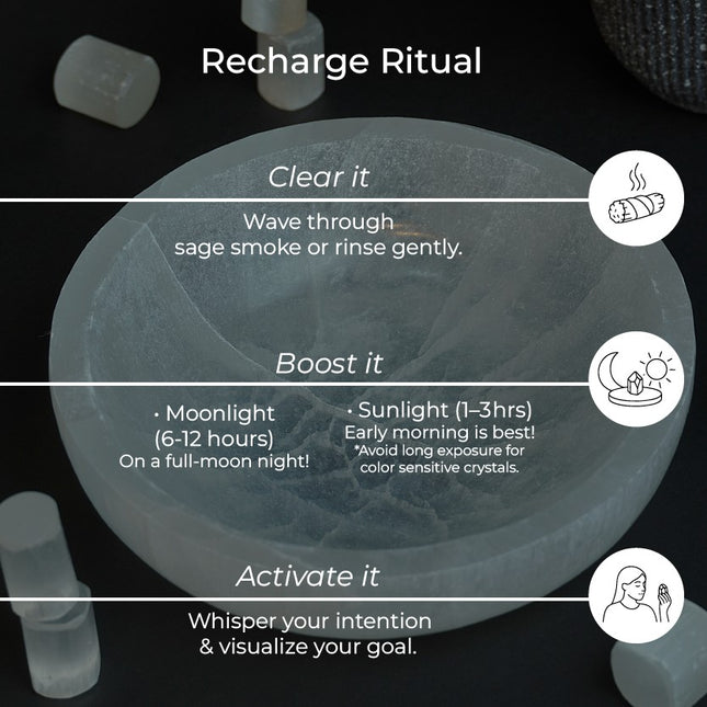 Selenite Crystal 6 Inch Bowl – Purification, Clarity & Spiritual Elevation