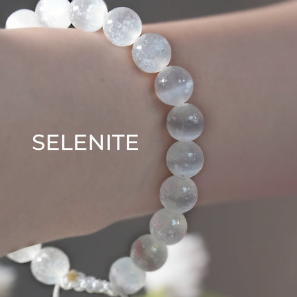 ✨ Selenite Single Dori Bracelet – Purity, Clarity &amp; Spiritual Protection