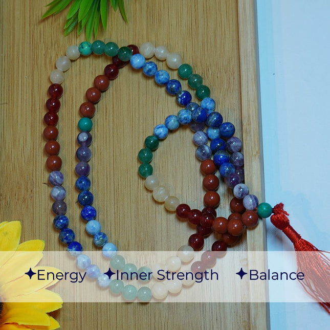 Seven Chakra Jup Mala – A Sacred Tool for Balance, Healing, and Spiritual Alignment