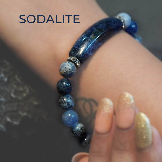 Sodalite Designer Charm Bracelet – Wisdom, Calm & Honest Communication