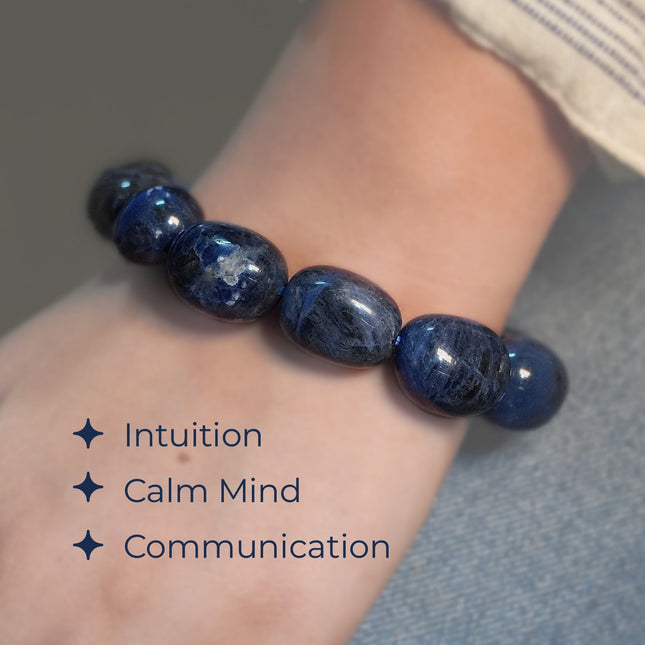 Sodalite Tumble Bracelet – Tap Into Truth, Calm, and Cosmic Clarity