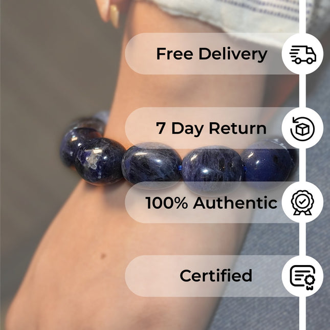 Sodalite Tumble Bracelet – Tap Into Truth, Calm, and Cosmic Clarity