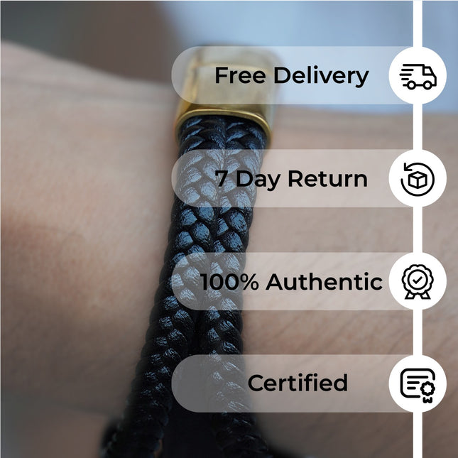 Sodalite Leather Bracelet – Wisdom, Clarity &amp; Calm