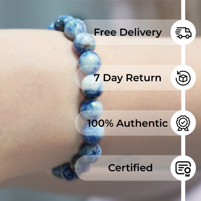 Sodalite Diamond Cut Bracelet – Speak Your Truth, Strengthen Your Mind