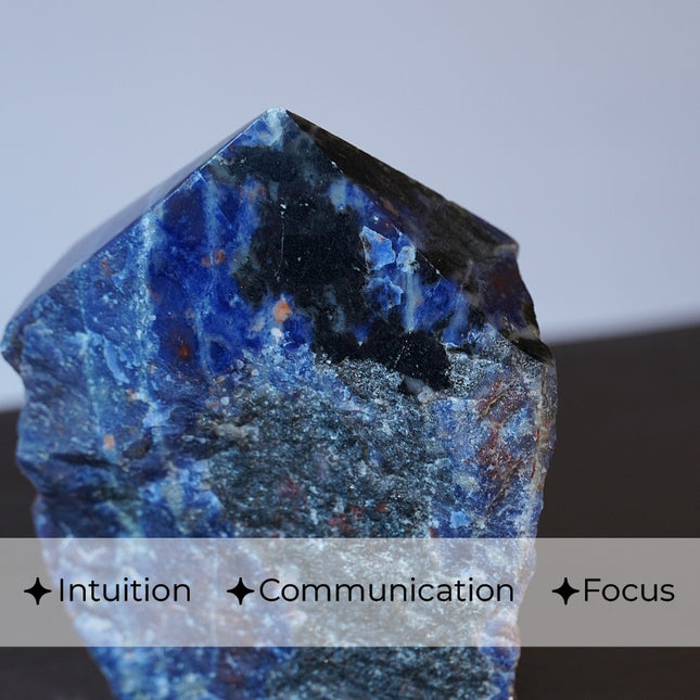 Sodalite Raw Crystal Points – Intuition, Truth & Emotional Balance
