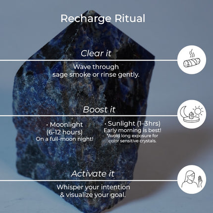 Sodalite Raw Crystal Points – Intuition, Truth & Emotional Balance
