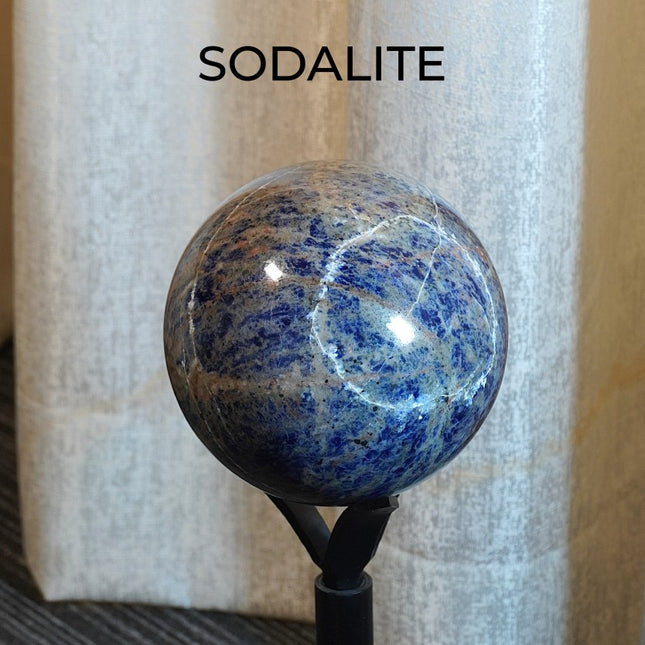 Sodalite Crystal 8 Kg Ball – Truth, Intuition & Mental Clarity