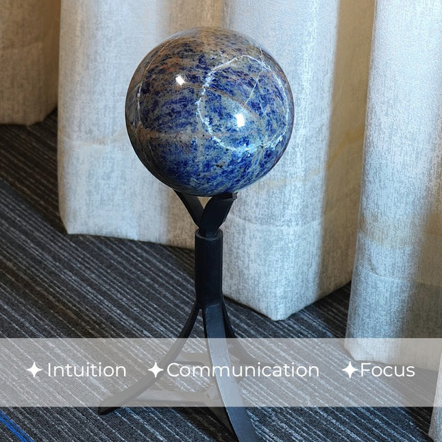 Sodalite Crystal 8 Kg Ball – Truth, Intuition & Mental Clarity