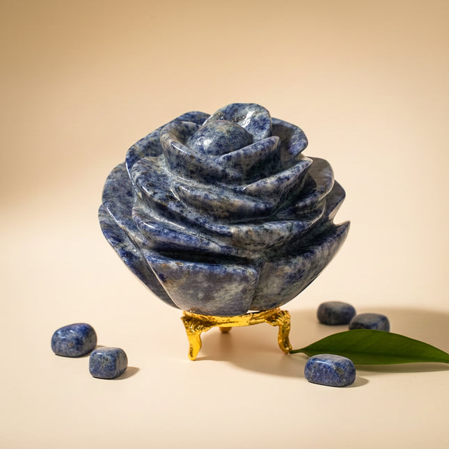 Lapis Lazuli Stone Flower