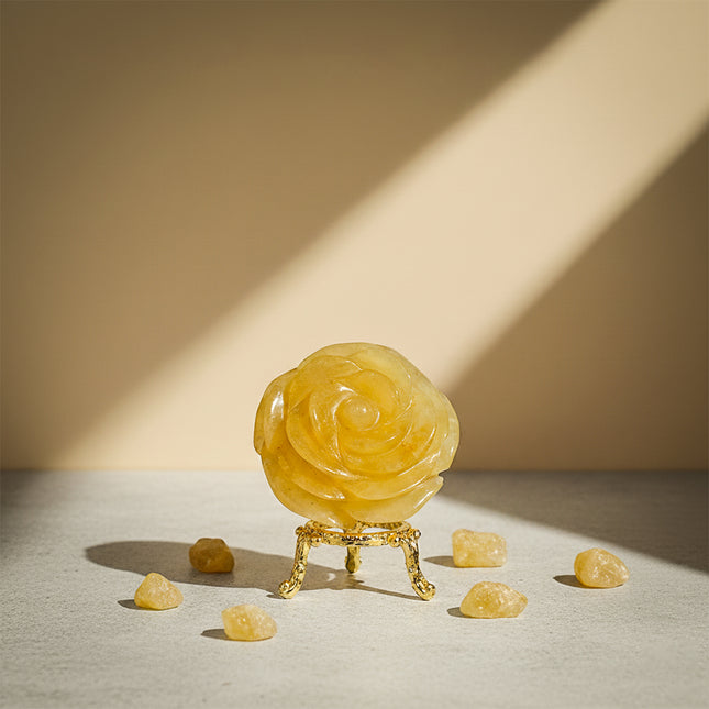 Yellow Aventurine Stone Flower
