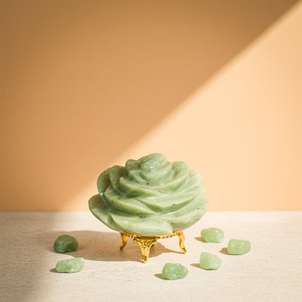 Green Aventurine Stone Flower