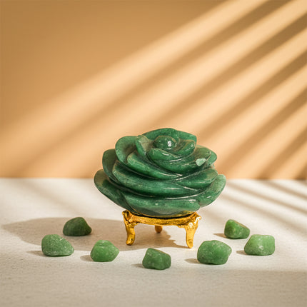 Green Jade Stone Flower