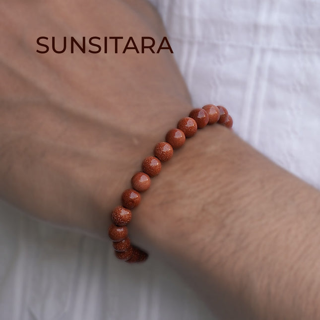 Sunsitara 8mm (Goldstone) Bracelet – Sparkle of Ambition & Vitality