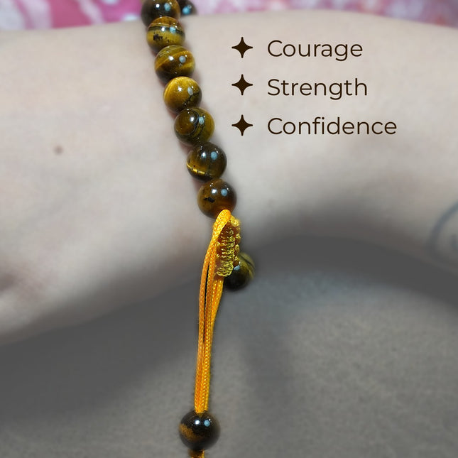 Tiger Eye Single Dori Bracelet – Courage, Protection &amp; Confidence