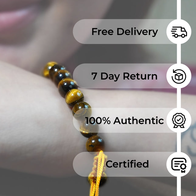 Tiger Eye Single Dori Bracelet – Courage, Protection &amp; Confidence