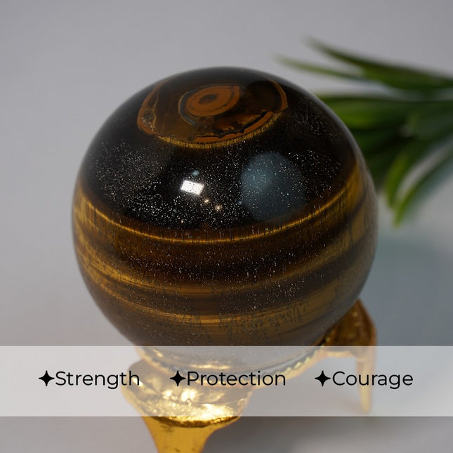 Tiger Eye Crystal Ball – Stone of Courage, Confidence & Protection