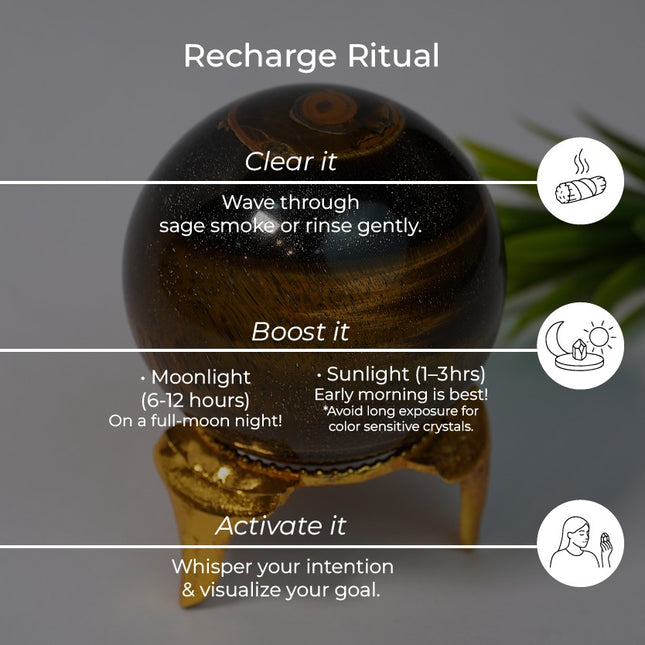 Tiger Eye Crystal Ball – Stone of Courage, Confidence & Protection
