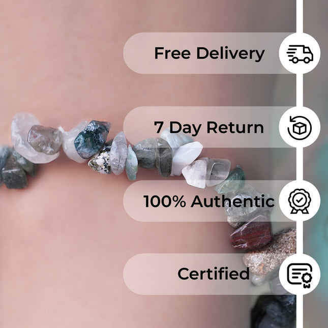 Tree Agate Chips Bracelet – Nature’s Calm, Inner Strength & Grounding Energy