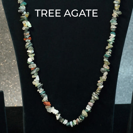 Tree Agate Chips Mala