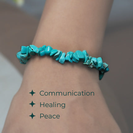 Turquoise Chips Bracelet – Protection, Communication & Inner Calm