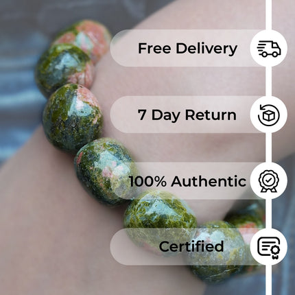 Unakite Tumble Bracelet – Embrace Emotional Balance & Heart-Centered Healing