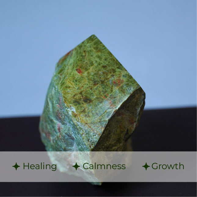 Unakite Raw Crystal Points – Emotional Healing, Growth & Balance
