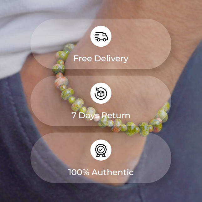 🌿 Unakite Wati Bracelet — Harmony, Healing & Emotional Balance