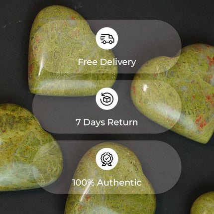 💚 Unakite Big Heart Stone