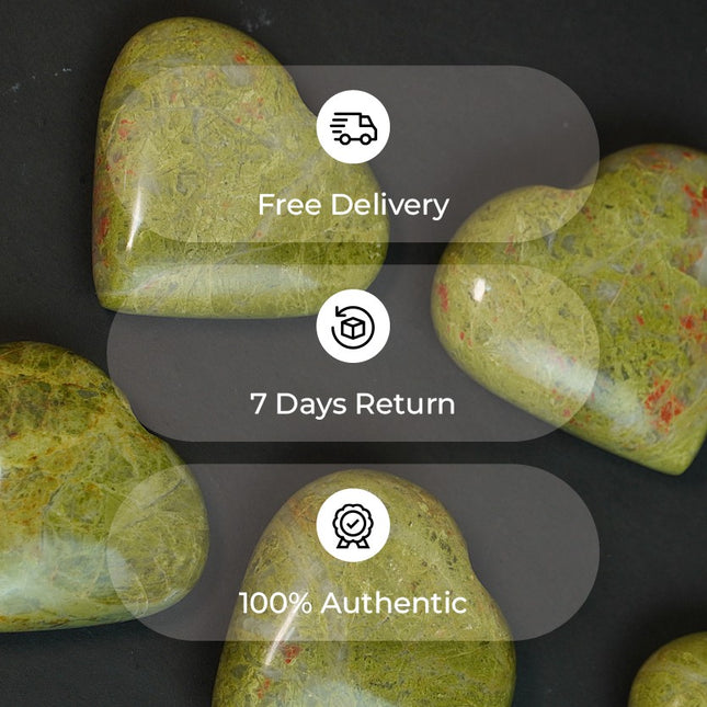 💚 Unakite Big Heart Stone