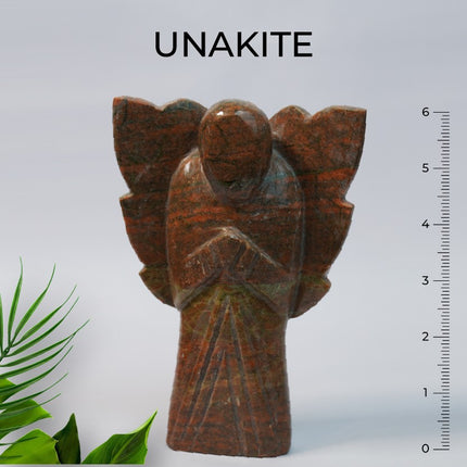 Unakite 6 inch Angel – Emotional Healing, Heart Awakening & Spiritual Support