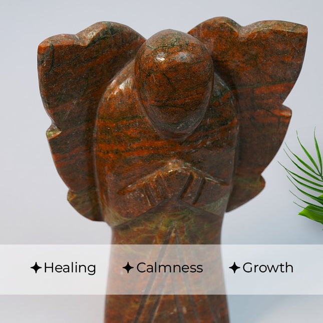 Unakite 6 inch Angel – Emotional Healing, Heart Awakening & Spiritual Support