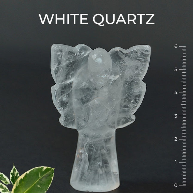 White Quartz 6 inch Angel – Spiritual Purity, Peaceful Energy & Divine Light