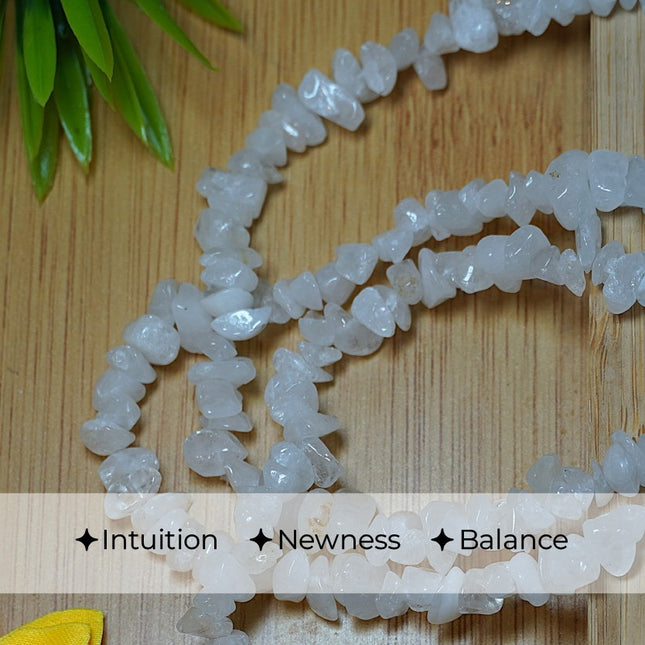 White Moonstone Chips Mala