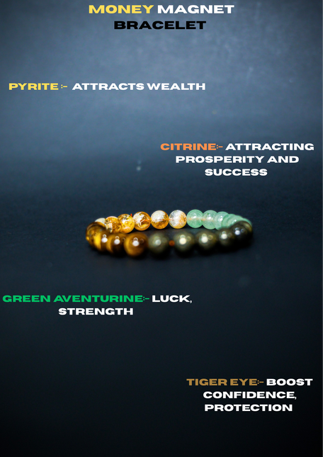 Money Magnet Round Beads Bracelets