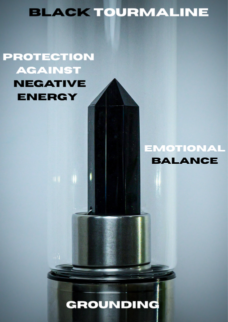 Black Tourmaline Crystal Bottle