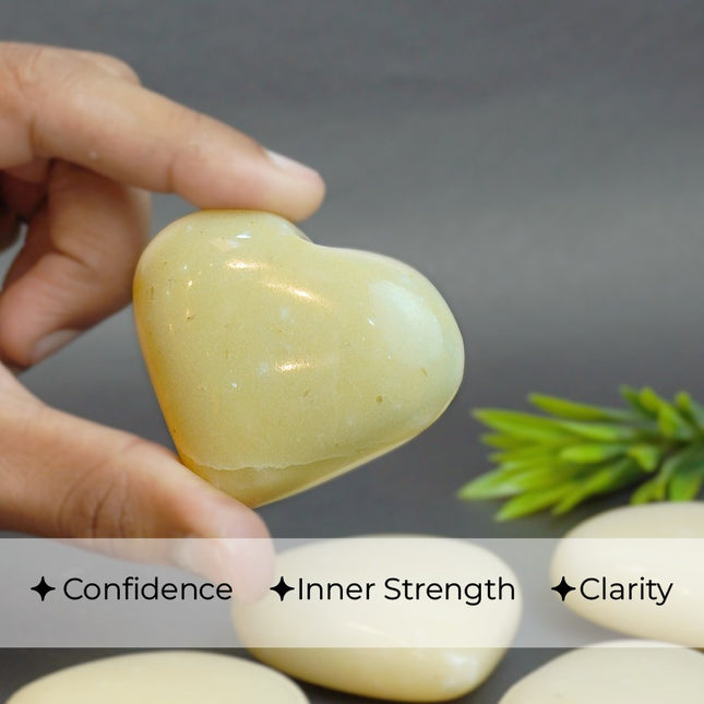 💛 Yellow Aventurine – Big Heart Stone