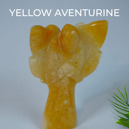Yellow Aventurine Angel – Hand-Carved Guardian of Optimism, Joy, Confidence & Inner Empowerment