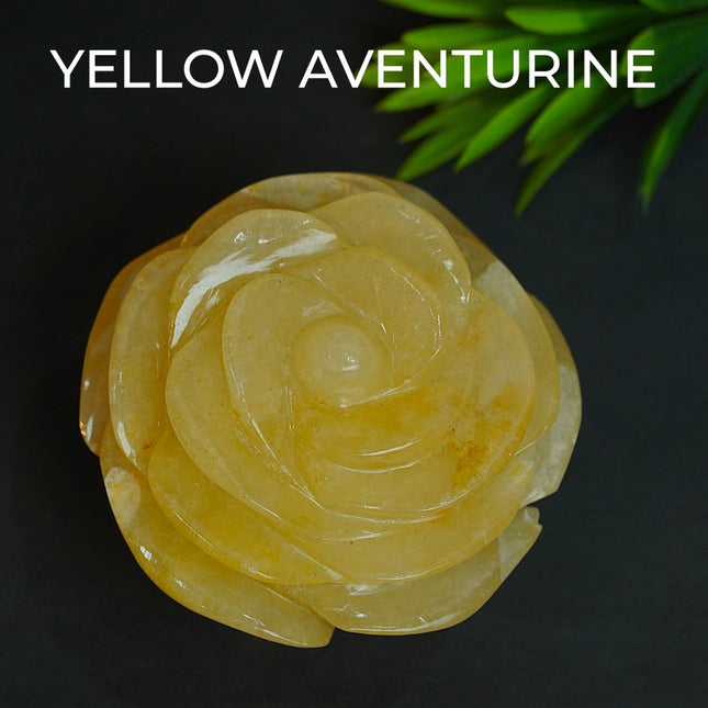 Yellow Aventurine Stone Flower – Confidence, Clarity & Joy