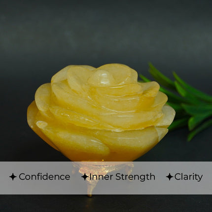 Yellow Aventurine Stone Flower – Confidence, Clarity & Joy