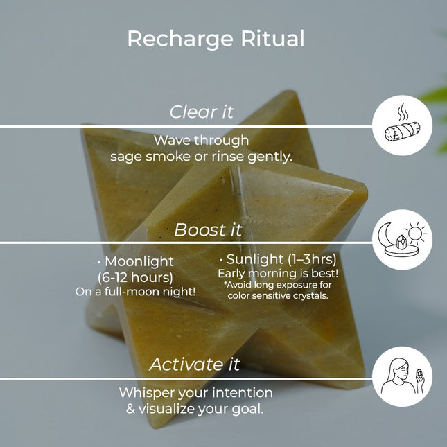 Yellow Aventurine Merkaba Big Star