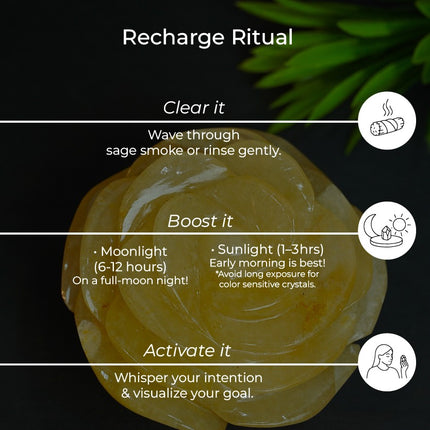 Yellow Aventurine Stone Flower – Confidence, Clarity & Joy