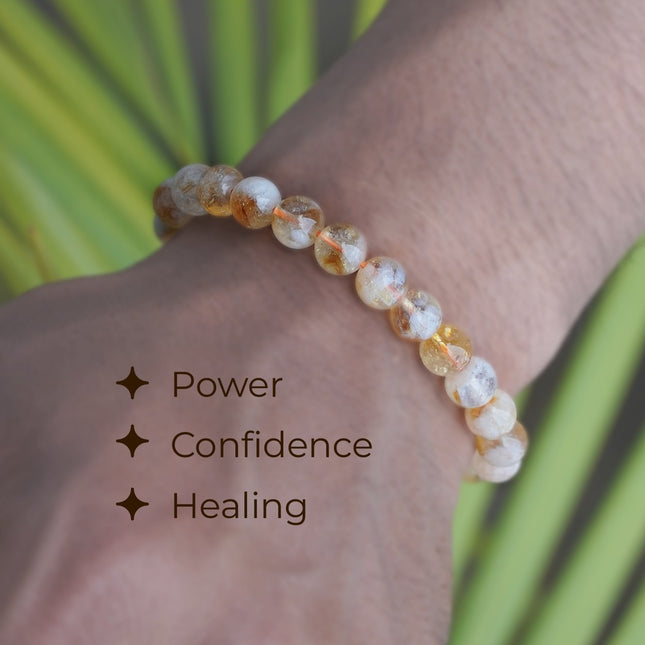 Yellow Citrine 8mm Bracelet – The Stone of Abundance & Joy
