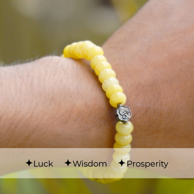 🌞 Yellow Jade Wati Bracelet - The Ancient Stone of Wisdom, Joy, Prosperity &amp; Vitality