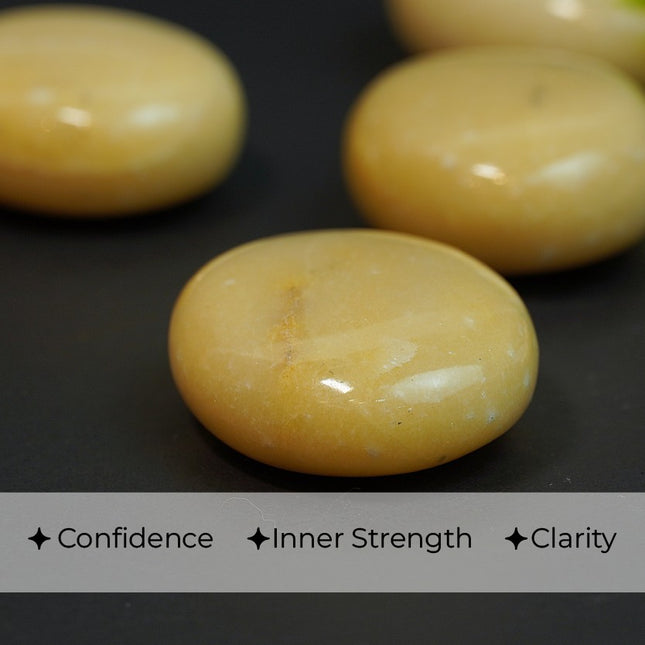 🌞 Yellow Aventurine Palm Stone