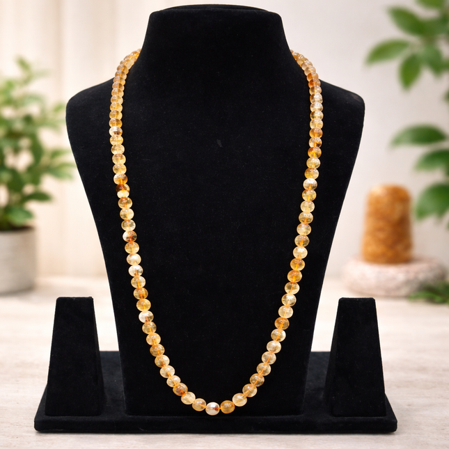 Natural Citrine Jup Mala - 8mm